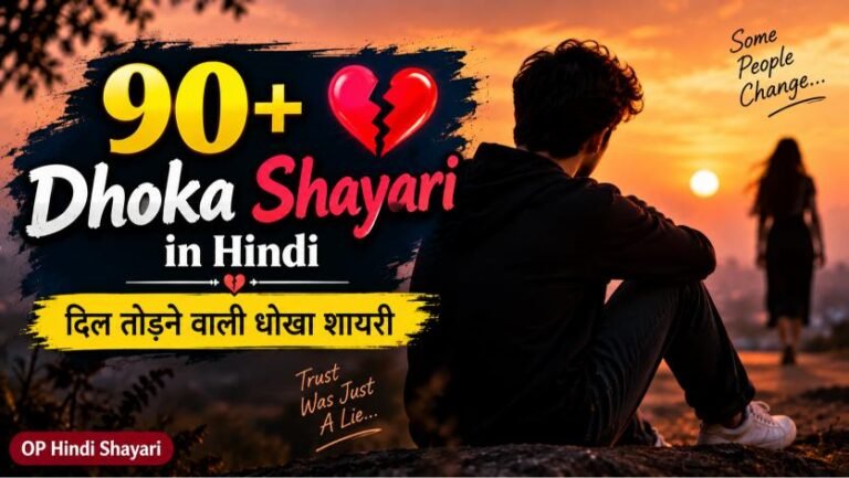 Dhoka Shayari in Hindi | दिल तोड़ने वाली धोखा शायरी