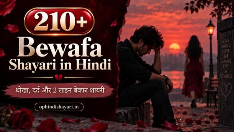 Bewafa Shayari in Hindi | धोखा, दर्द और 2 लाइन बेवफा शायरी